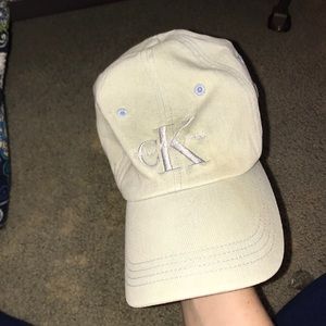 Calvin Klein Lightwash Denim Baseball Hat.